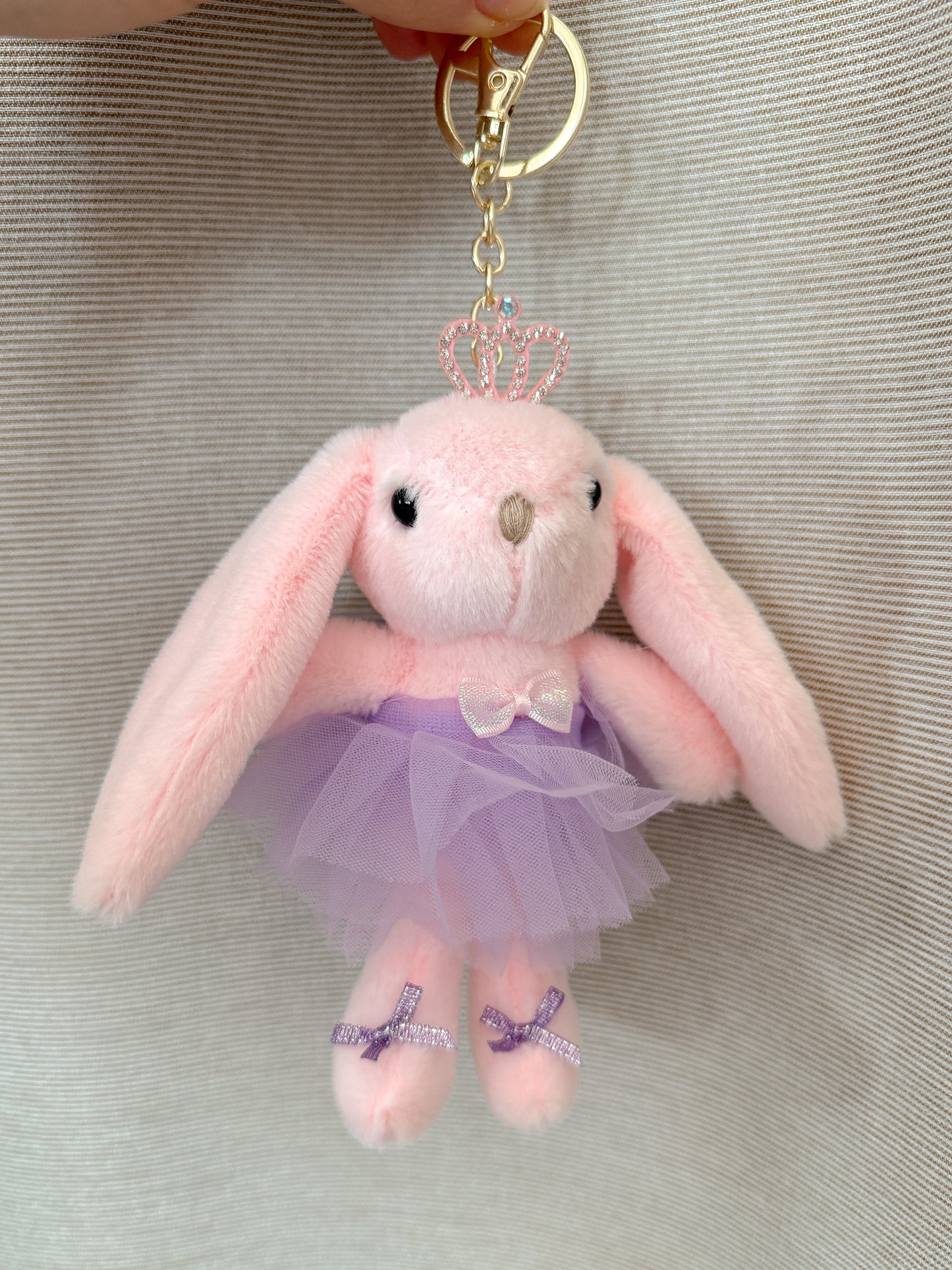 Pink Ballerina Katya Bunny Keychain