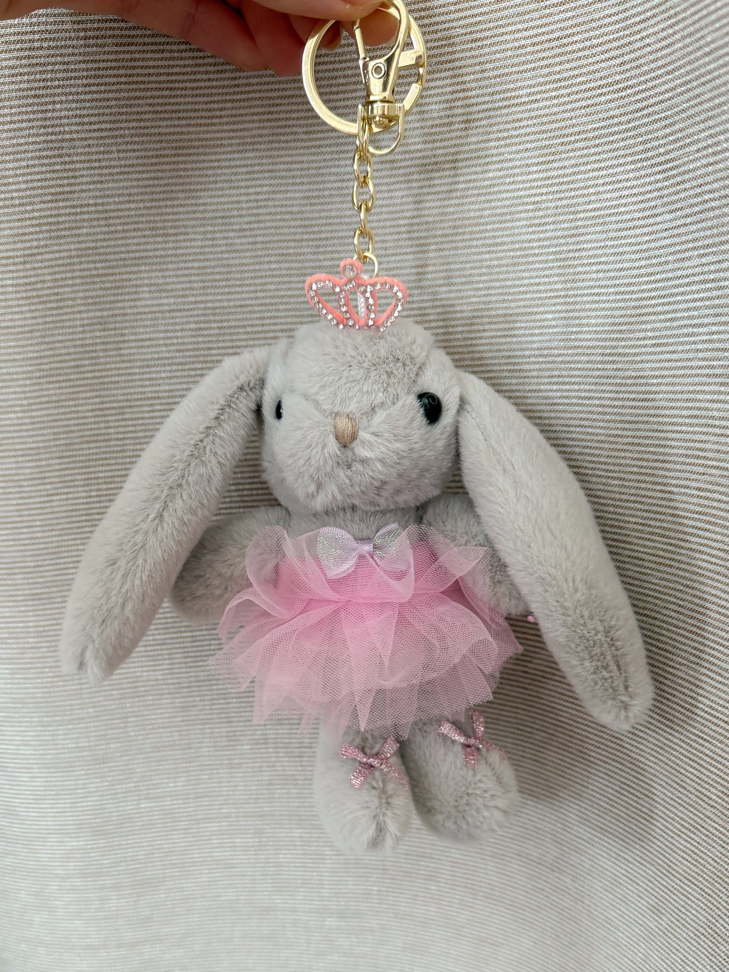 Llavero conejo Katya bailarina gris