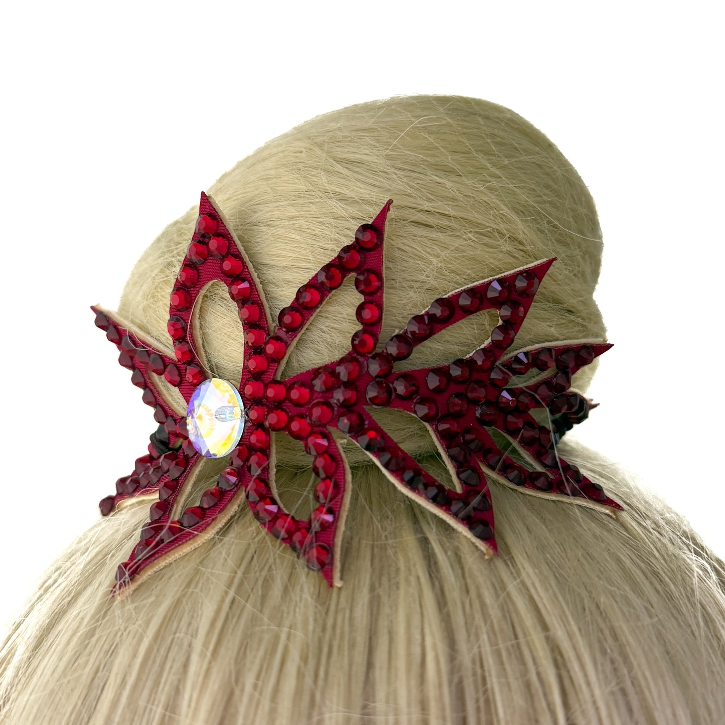 Corona Camellia - adorno para el cabello para gimnasia rítmica