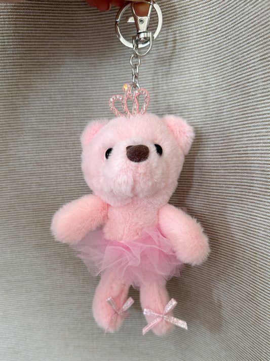 Llavero Osita Katya bailarina rosa