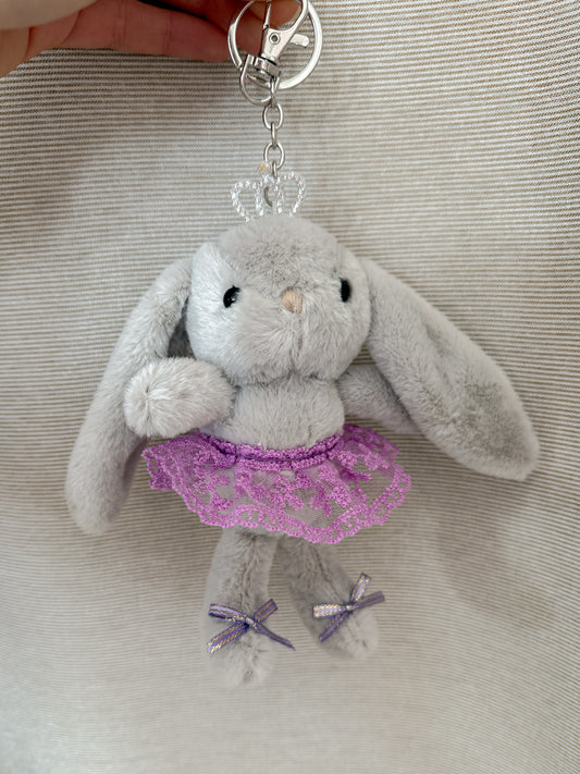 Llavero conejo Katya bailarina gris