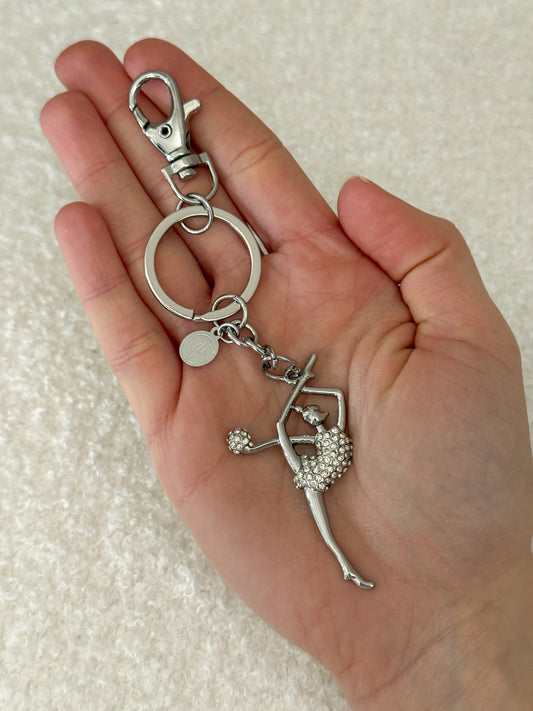 Gymnast with ball keyring