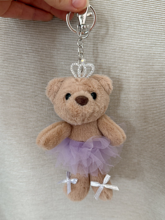 Llavero osito Katya bailarina beige