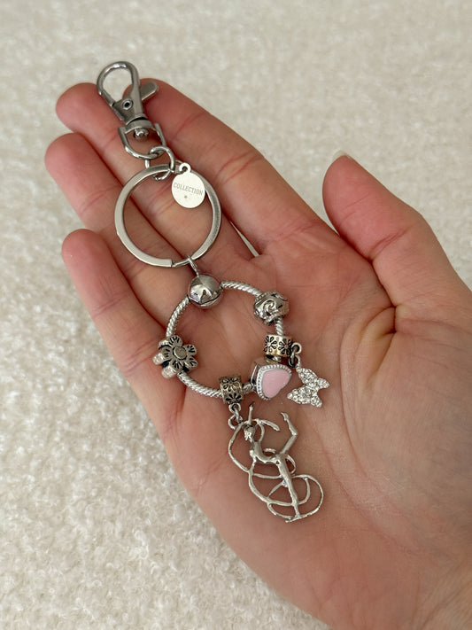 Gymnast charm keyring
