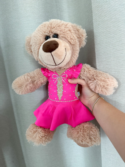 Osita Katya marrón con traje de un solo color