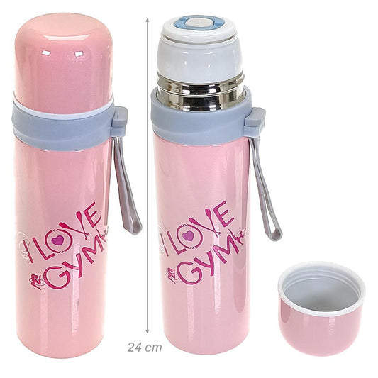 Thermos I love gym pink