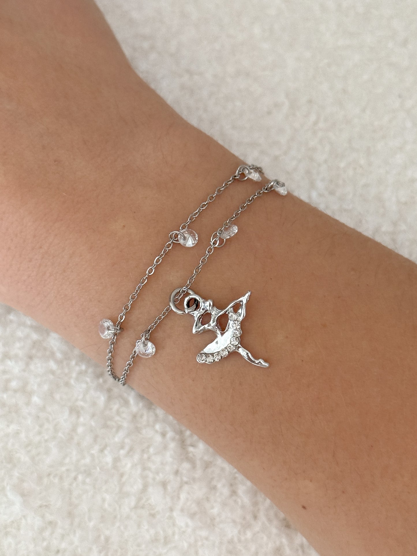 Pulsera de gimnasia color plata