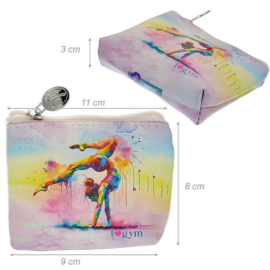 Monedero con gimnasta